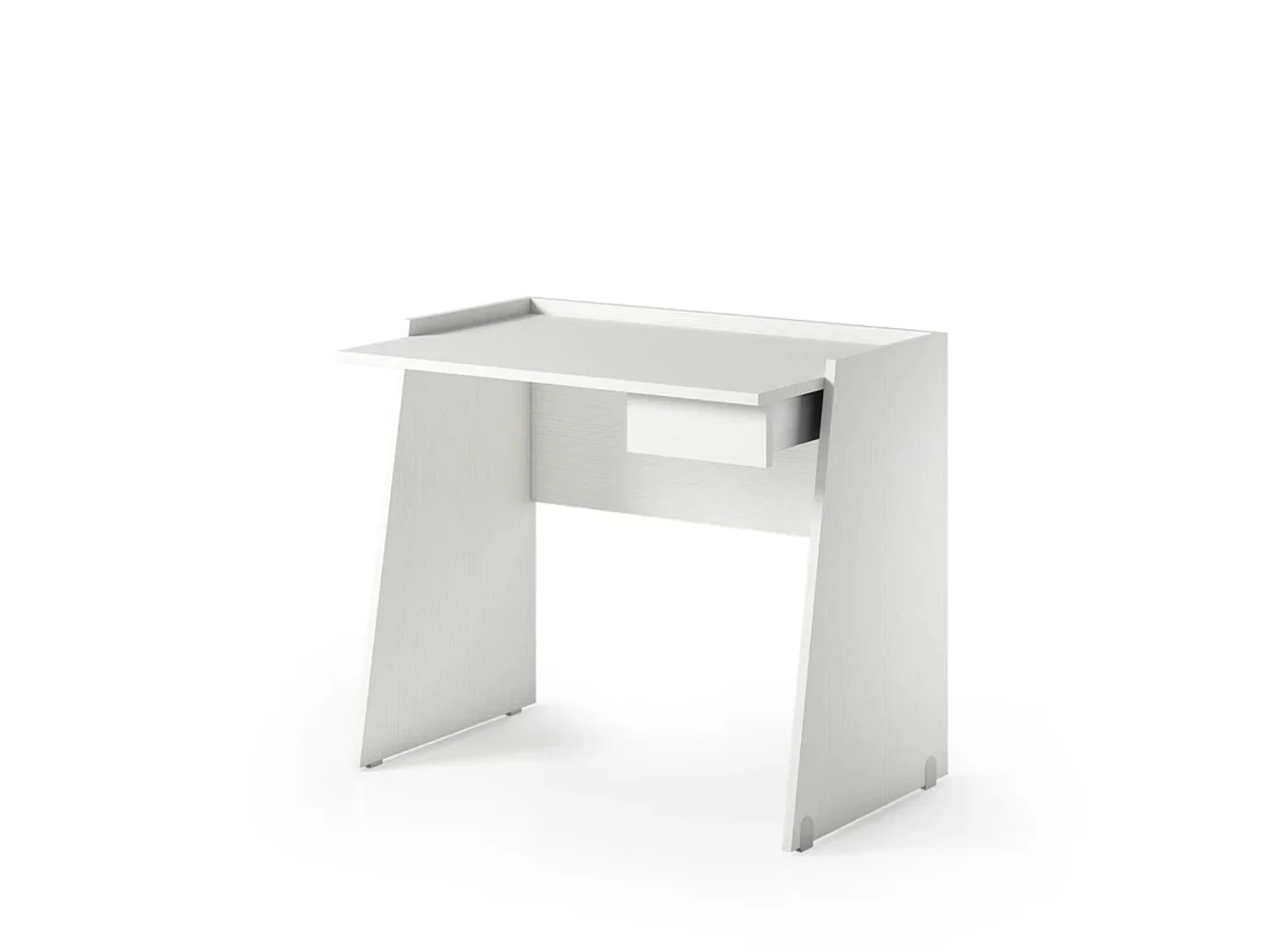 The White Stone Weißer Schreibtisch Modern Mit Schublade Beton Optik | Computertisch Home Office Büro | 90x60x80 cm