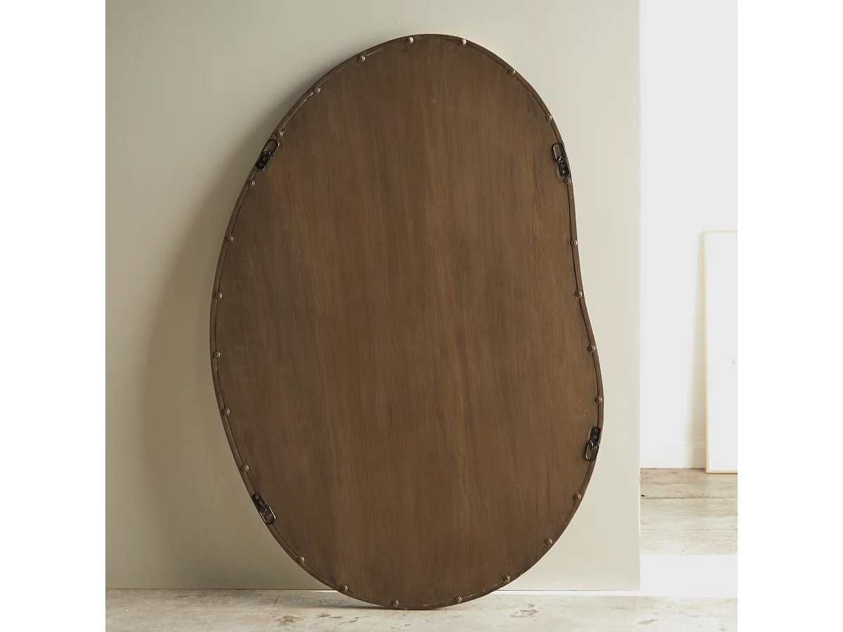 Specchio da bagno in legno di mindi 100x70 cm Dim