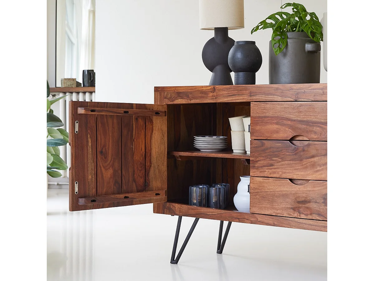 Buffet in legno massello  di palissandro 150cm design