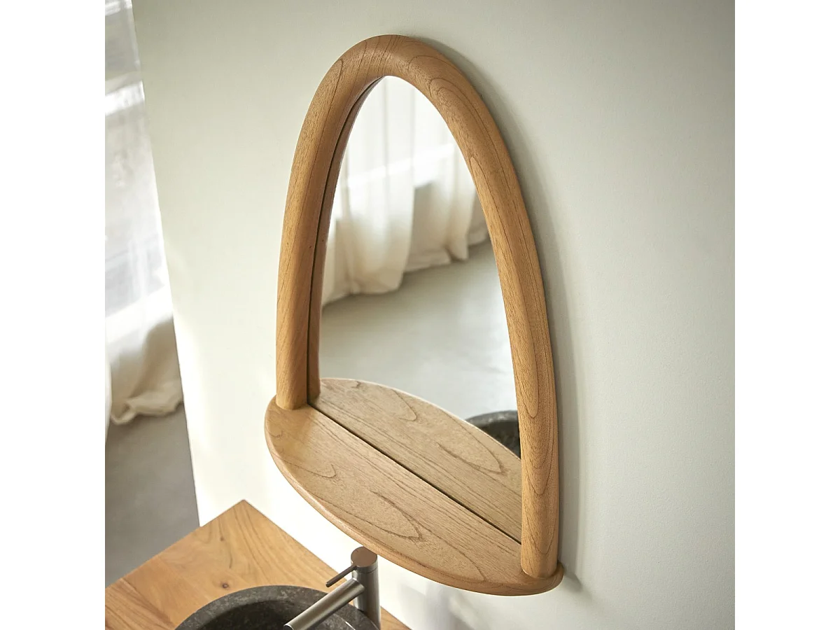 Badezimmerspiegel aus Mindiholz 68x55 cm - Lana