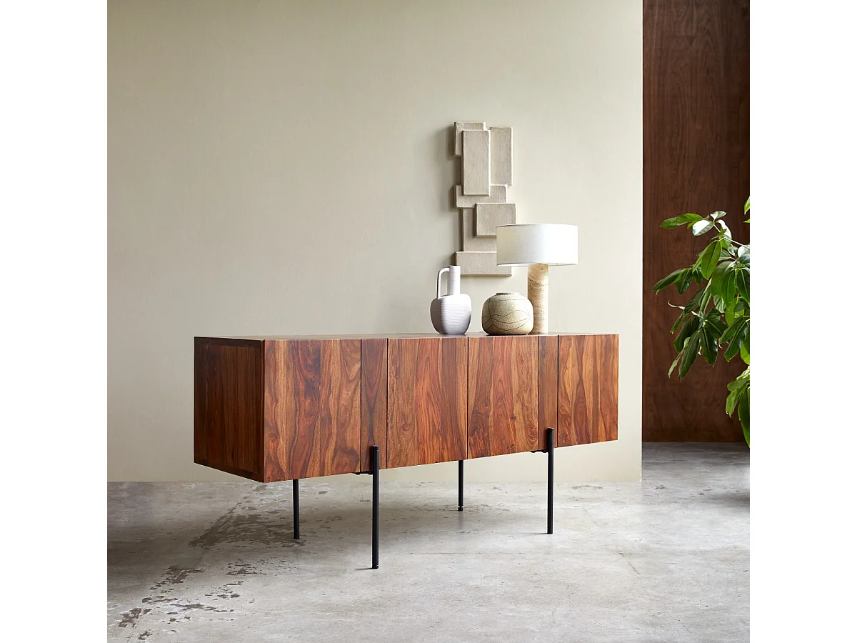 Credenza bassa in legno di palissandro 165 Honorine