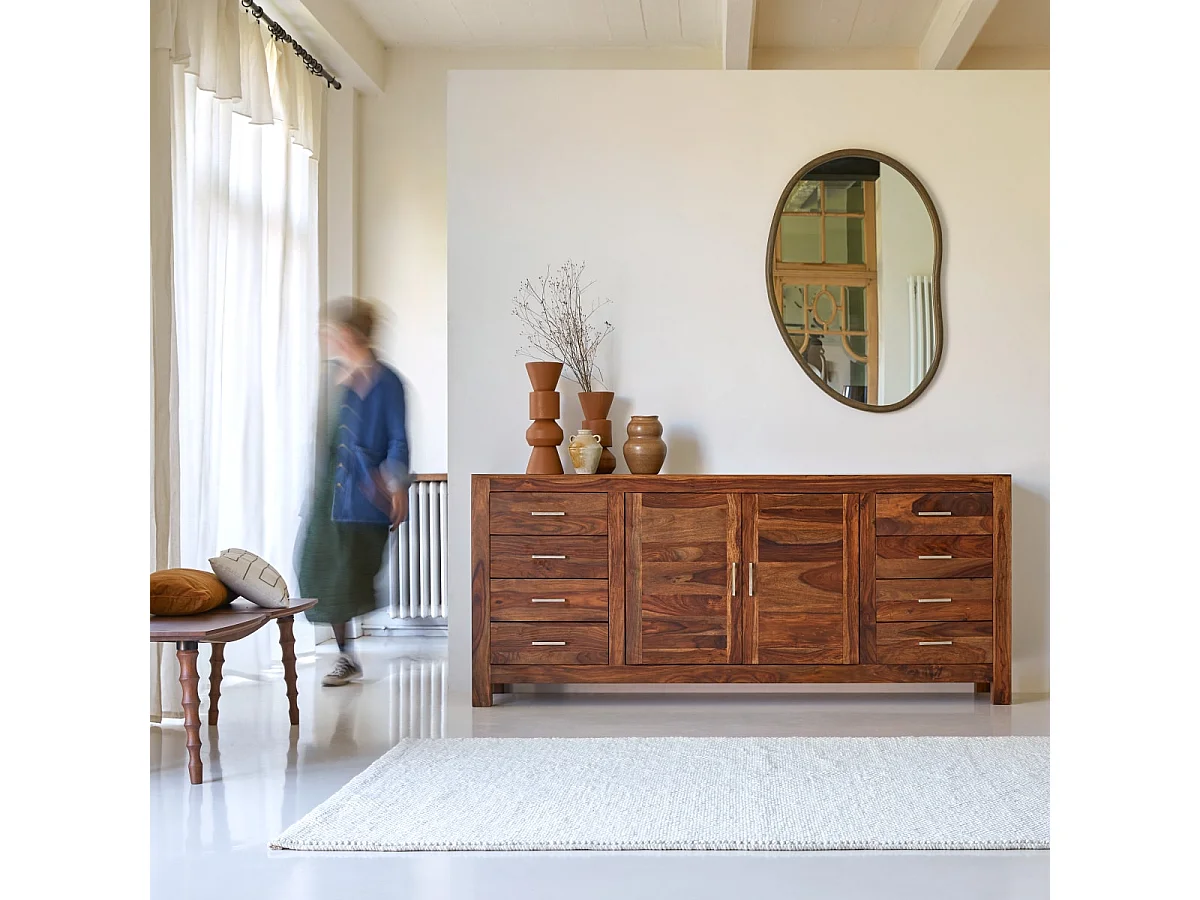 Buffet credenza bancone teak tek massello legno 200cm design sala pranzo