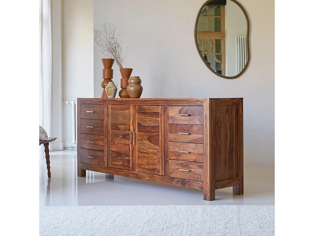 Buffet credenza bancone teak tek massello legno 200cm design sala pranzo