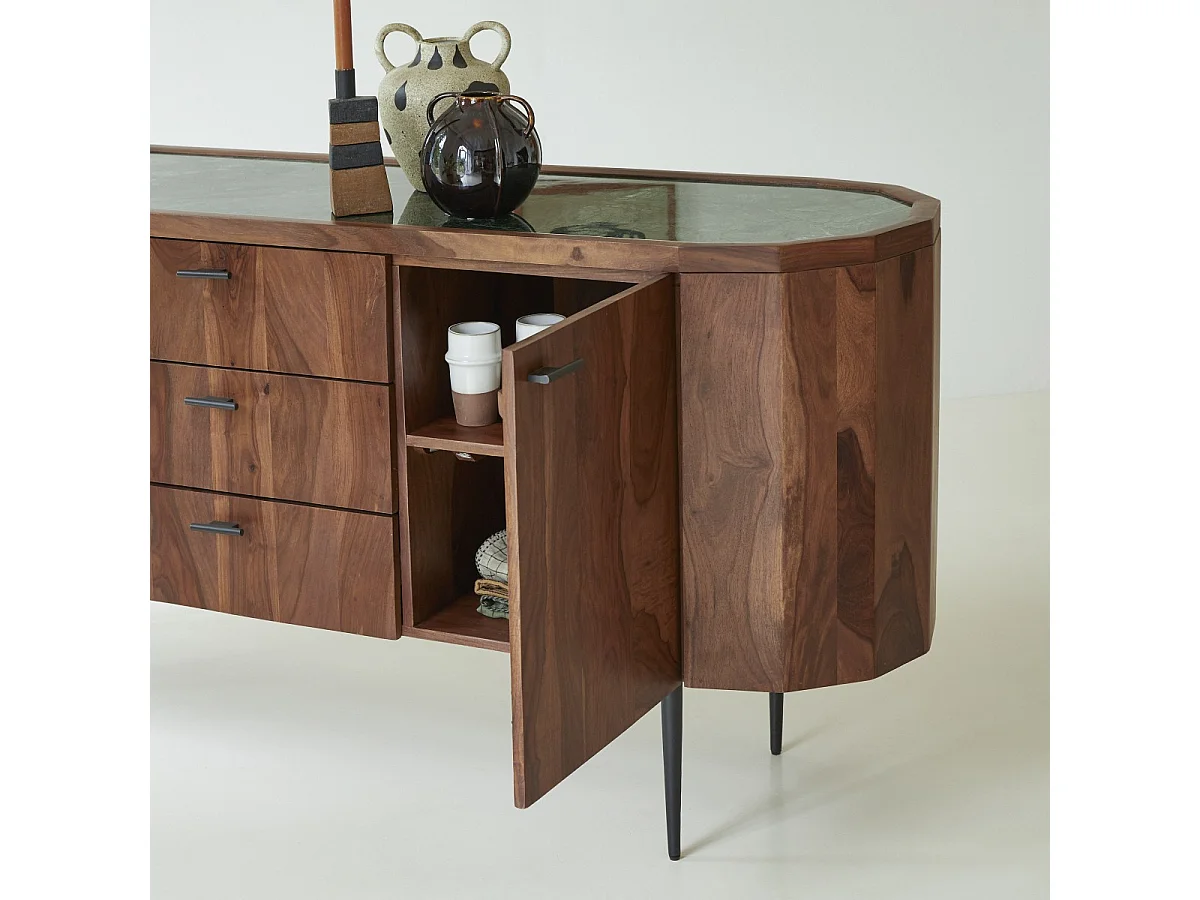 Buffet in legno di palissandro e marmo 175 Jade