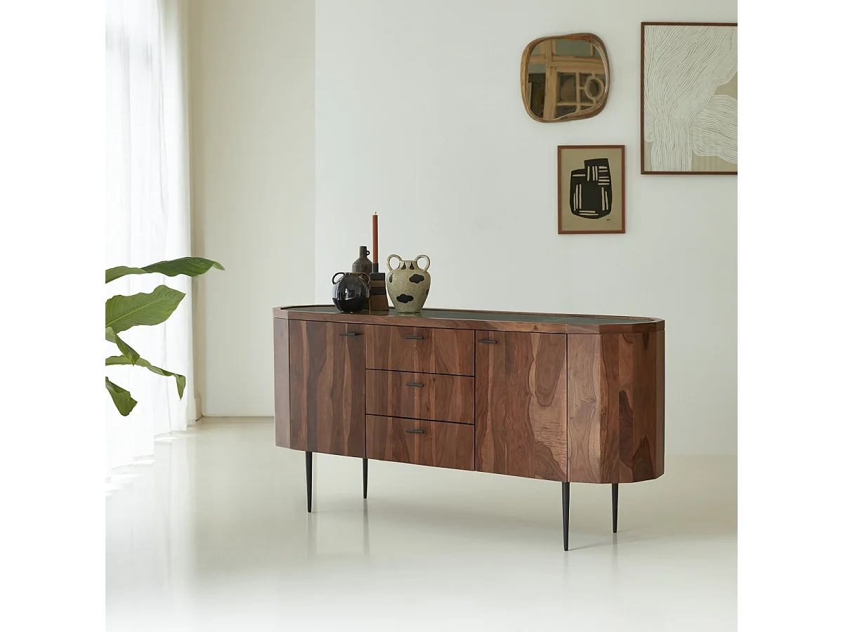 Buffet in legno di palissandro e marmo 175 Jade