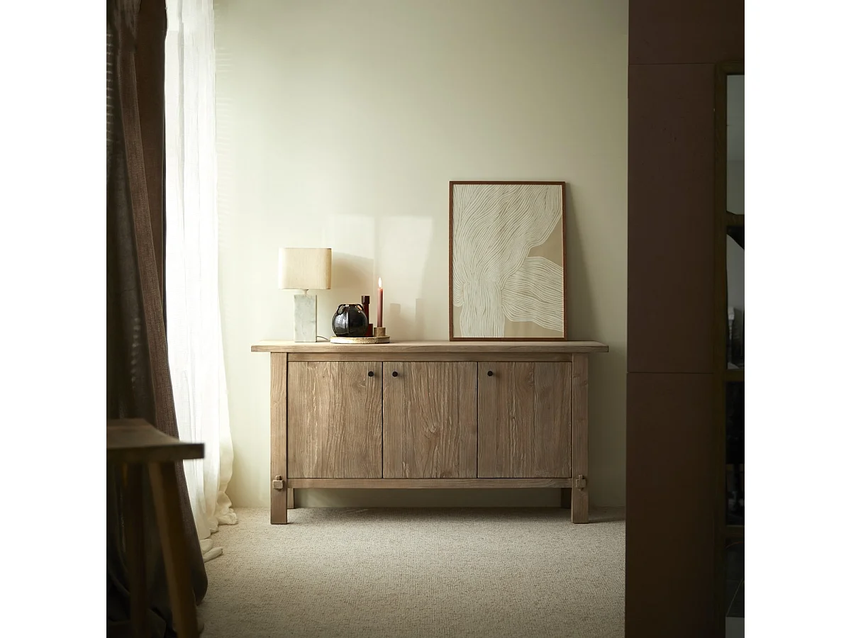 Anrichte aus massiver recycelter Kiefer 150 cm - Hazel