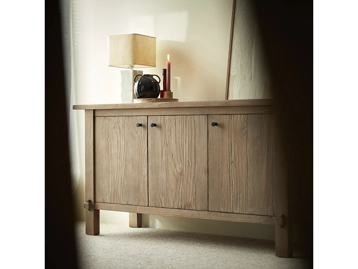 Anrichte aus massiver recycelter Kiefer 150 cm - Hazel