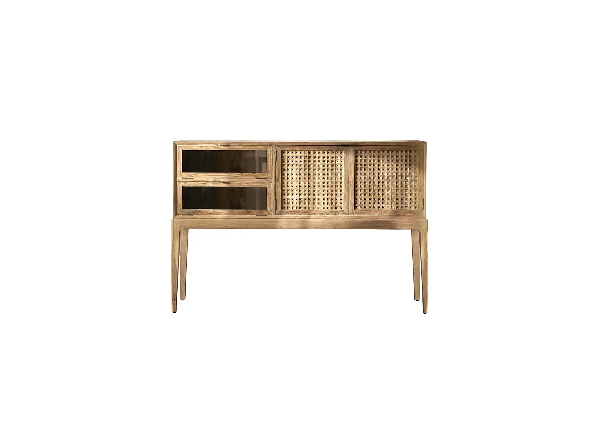 Anrichte aus massivem recyceltem Teakholz 150 cm Tridi