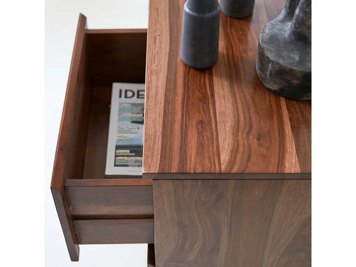 Buffet credenza bancone palissandro sheesam massello legno 100cm sala pranzo