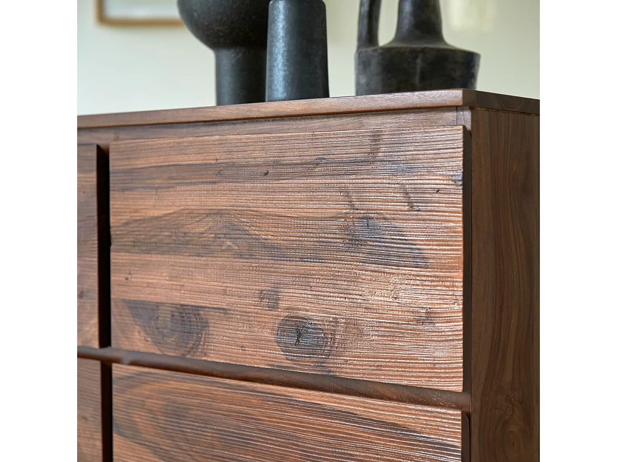 Buffet credenza bancone palissandro sheesam massello legno 100cm sala pranzo