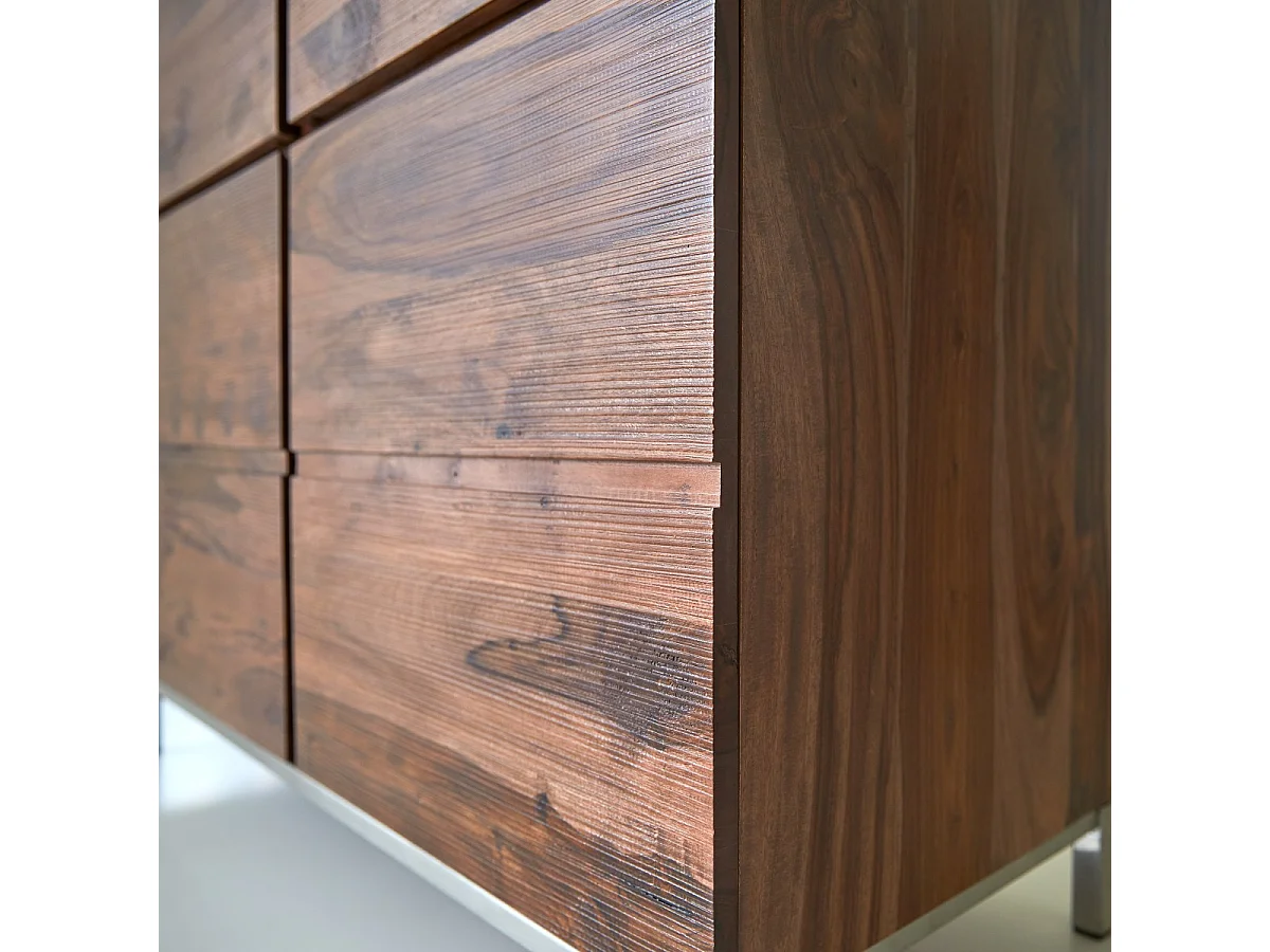 Buffet credenza bancone palissandro sheesam massello legno 100cm sala pranzo