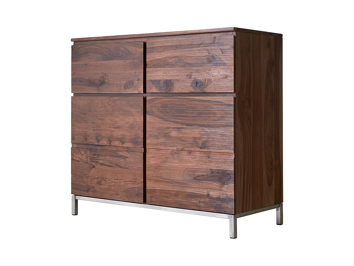 Buffet credenza bancone palissandro sheesam massello legno 100cm sala pranzo