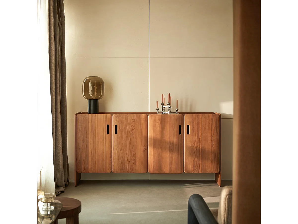 Sideboard Marco aus massivem Teakholz, 180 cm