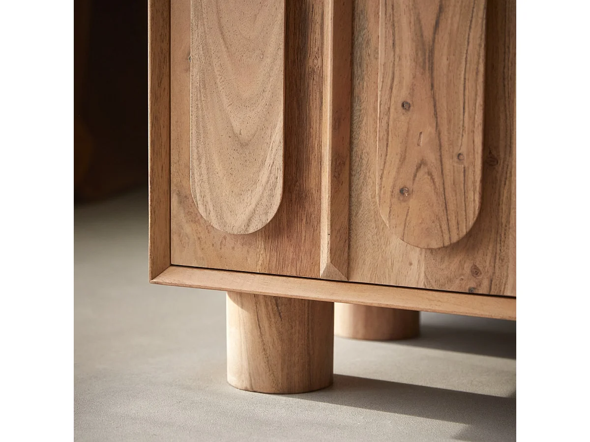 Mobile da bagno in acacia massiccia 145 cm - Olga