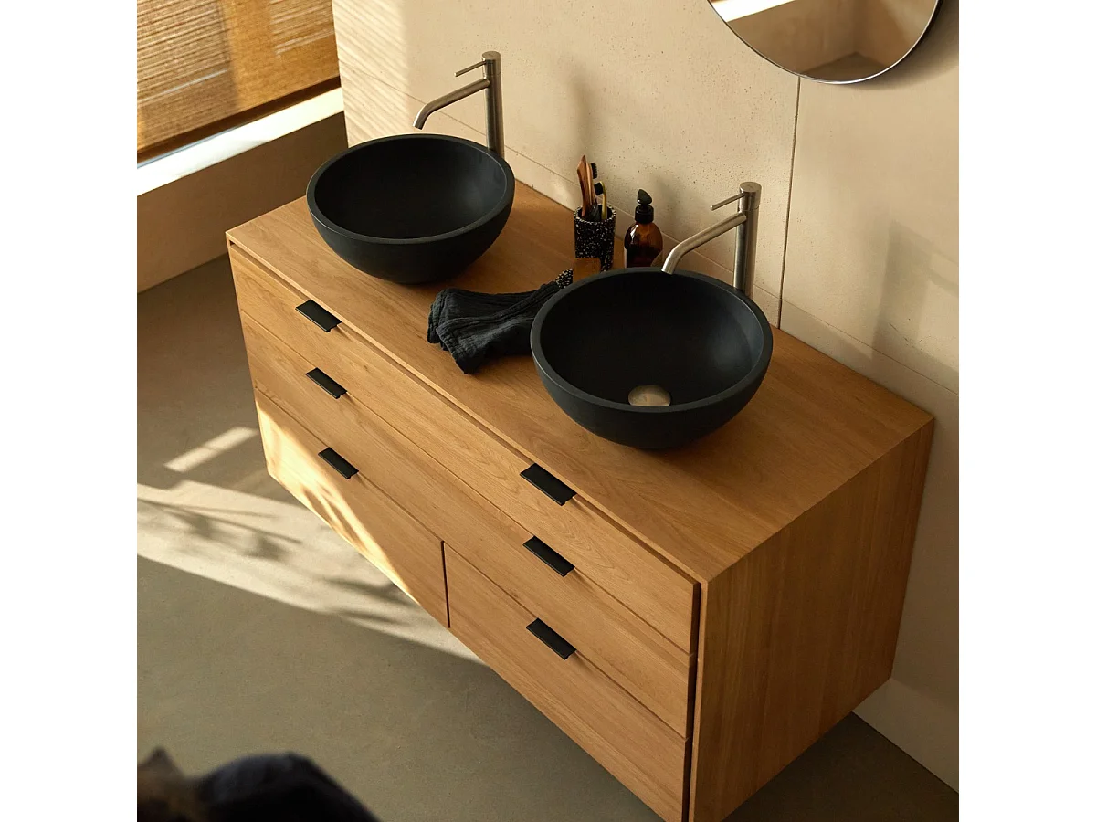 Mobile per il bagno in rovere massello 120 cm Senson
