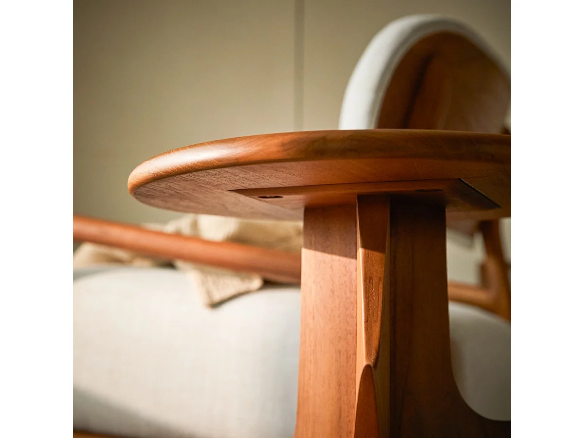 Tavolino laterale in teak massello Sun