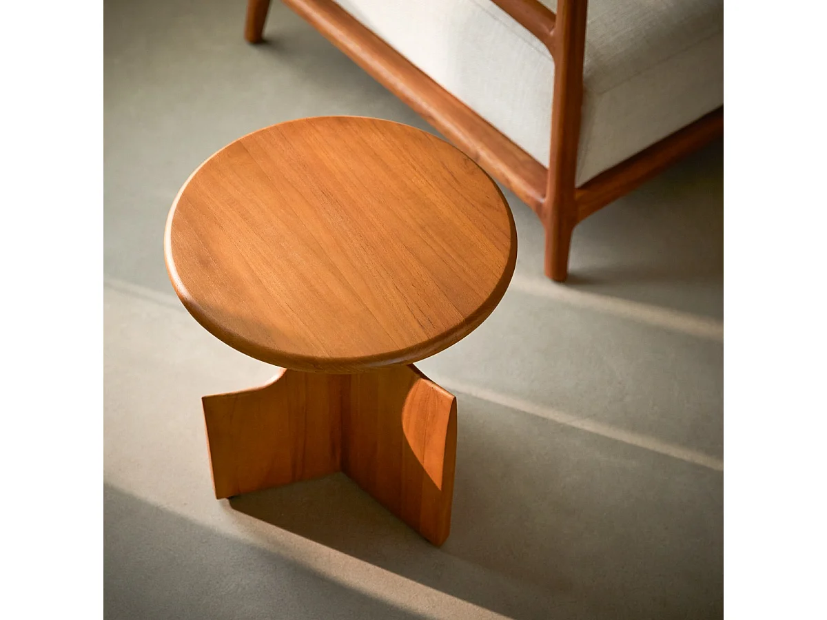 Tavolino laterale in teak massello Sun