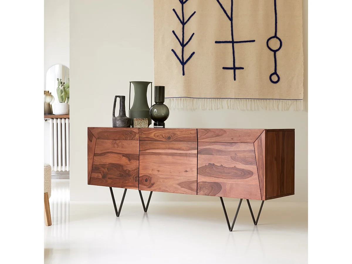 Buffet  in legno massello di palissandro Metric 175cm design Tikamoon