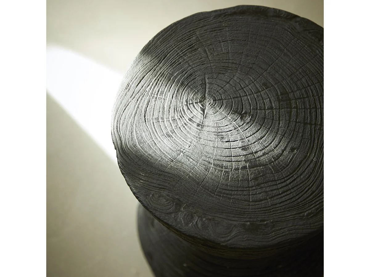 Diabolo - Tavolino in teak massiccio nero