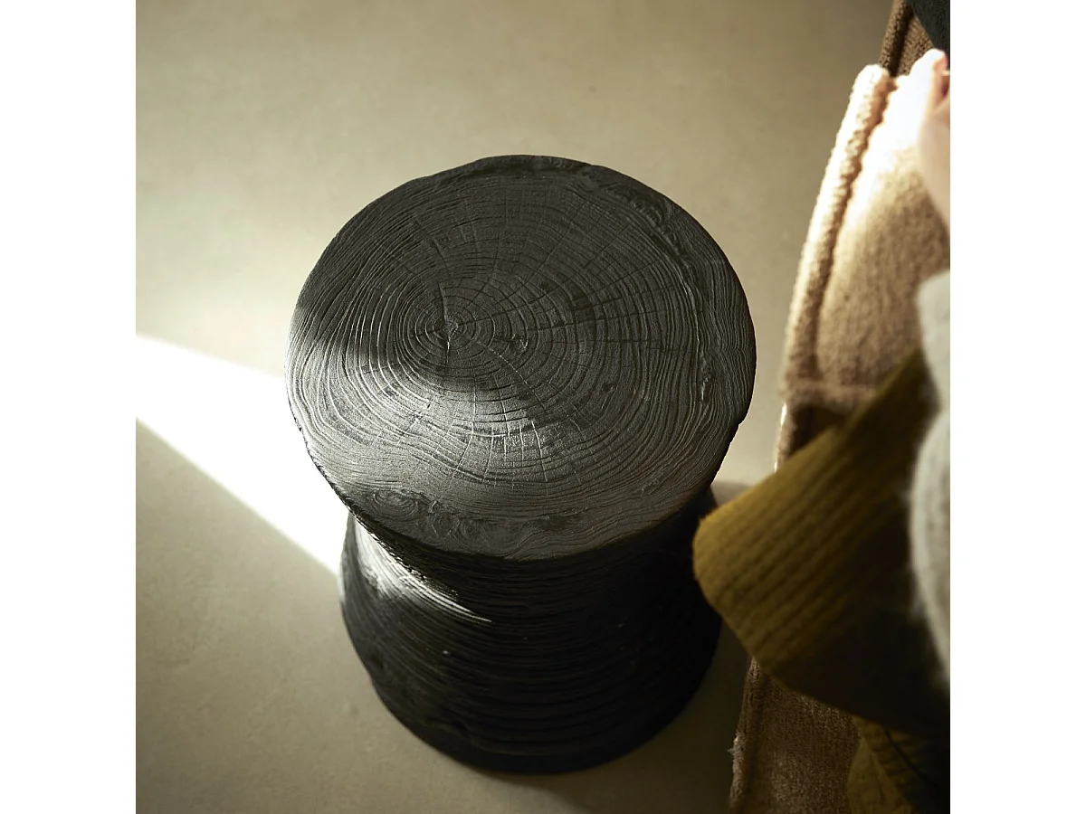 Diabolo - Tavolino in teak massiccio nero