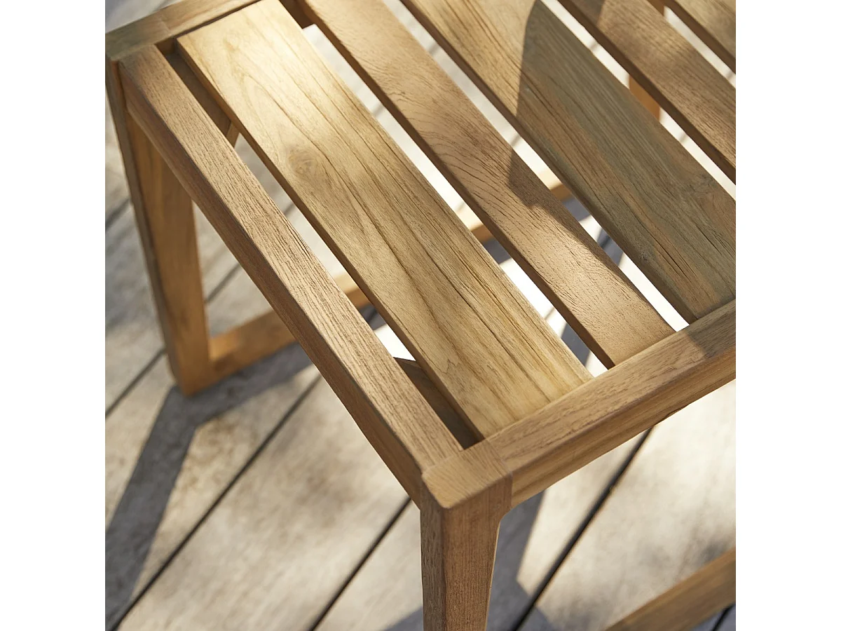 Gartenstuhl aus massivem, recyceltem Teakholz Vasco