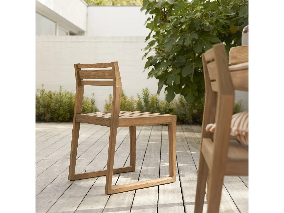 Gartenstuhl aus massivem, recyceltem Teakholz Vasco