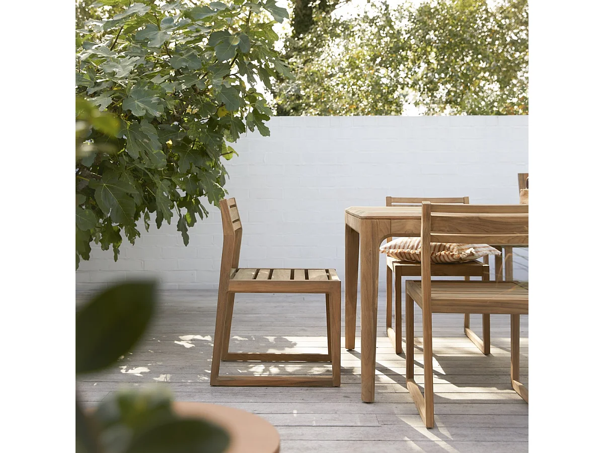 Gartenstuhl aus massivem, recyceltem Teakholz Vasco