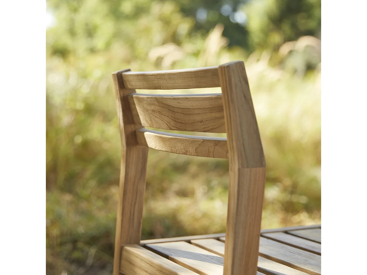 Gartenstuhl aus massivem, recyceltem Teakholz Vasco