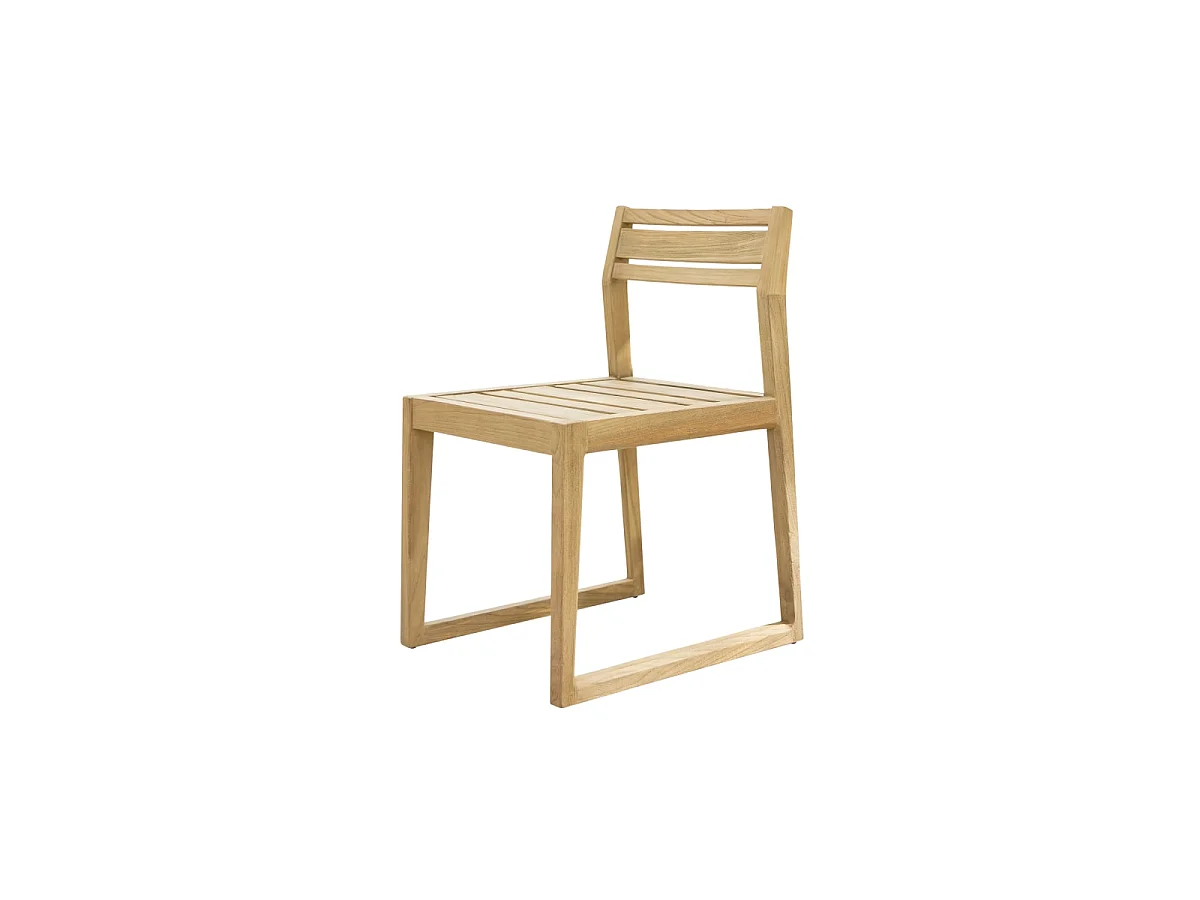 Gartenstuhl aus massivem, recyceltem Teakholz Vasco