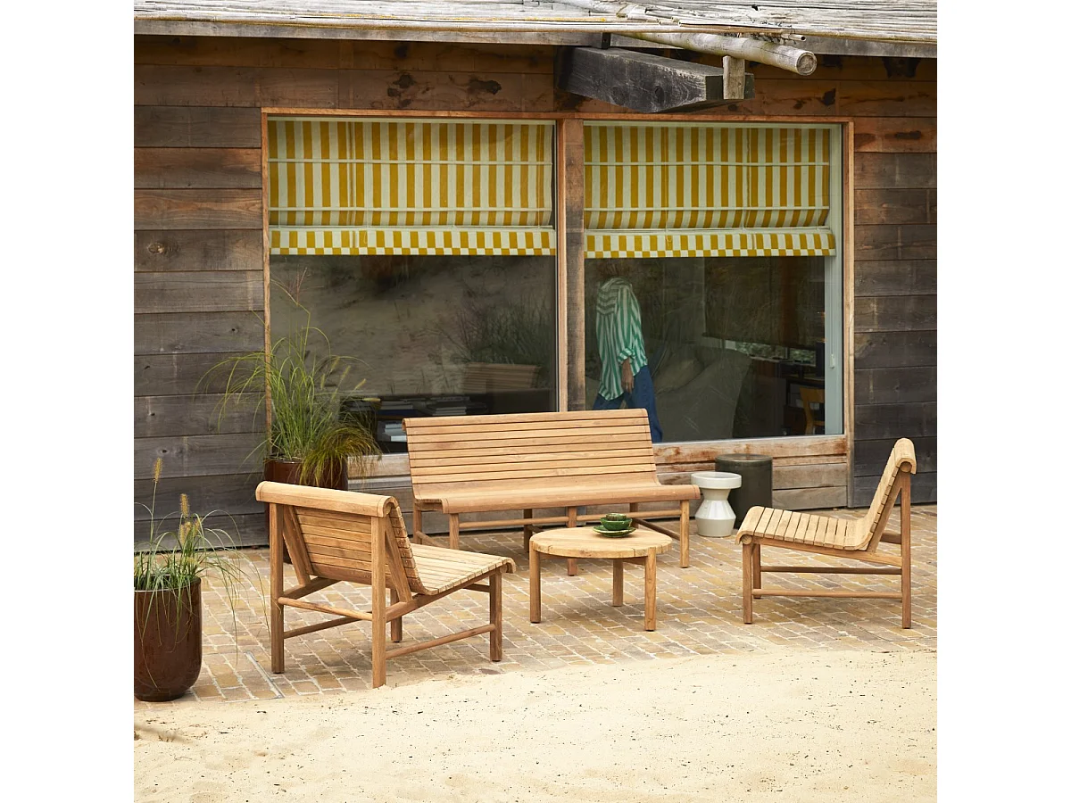 Garten-Couchtisch Hélen aus massivem, recyceltem Teakholz