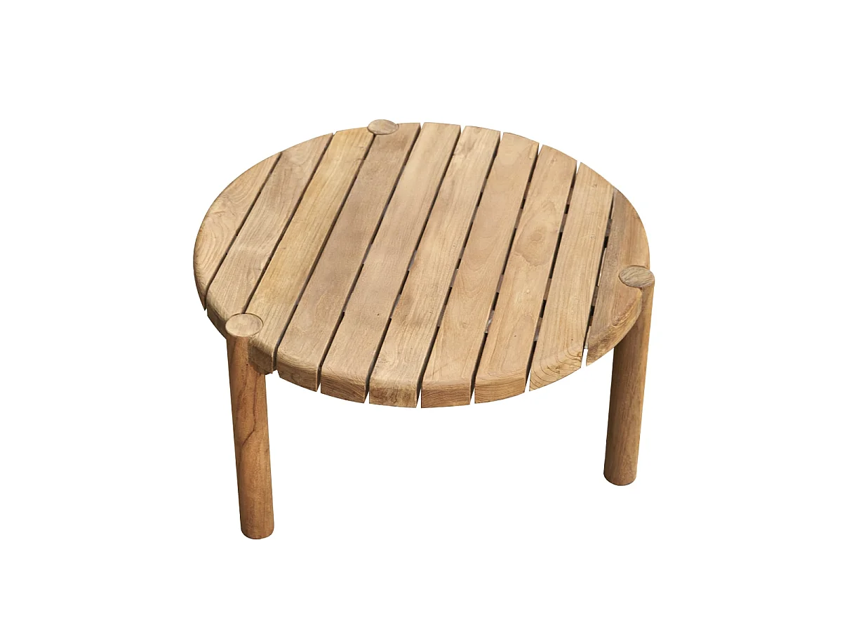 Garten-Couchtisch Hélen aus massivem, recyceltem Teakholz
