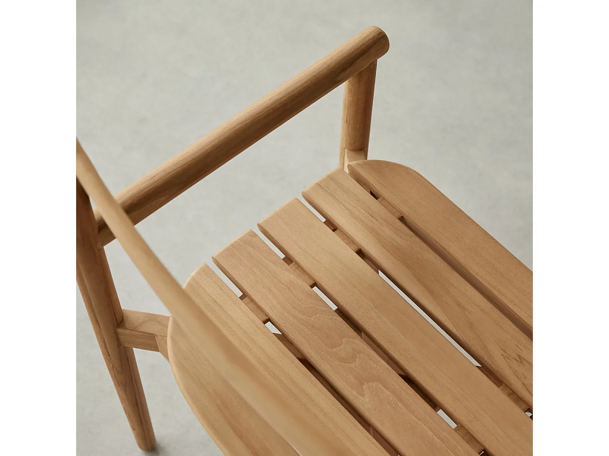 Poltrona da giardino in teak massello Vadim