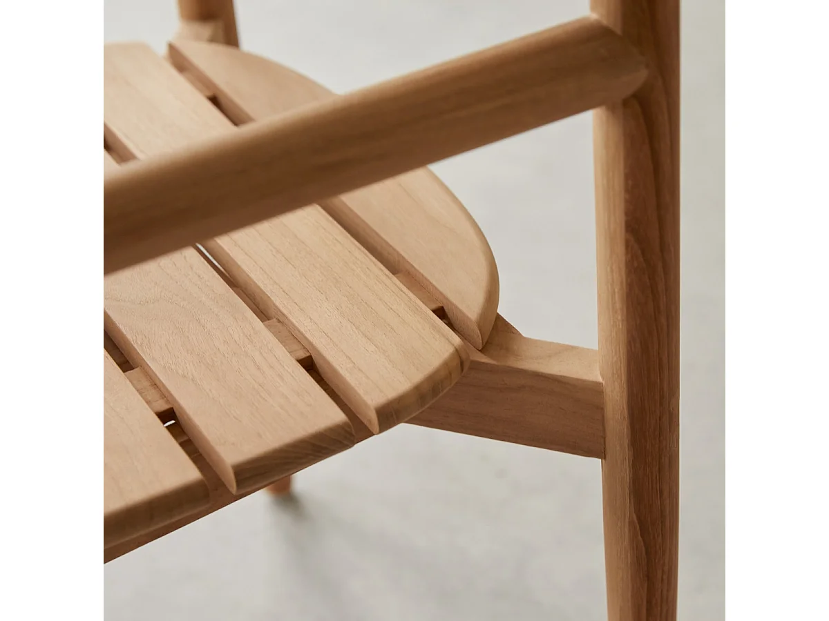 Poltrona da giardino in teak massello Vadim