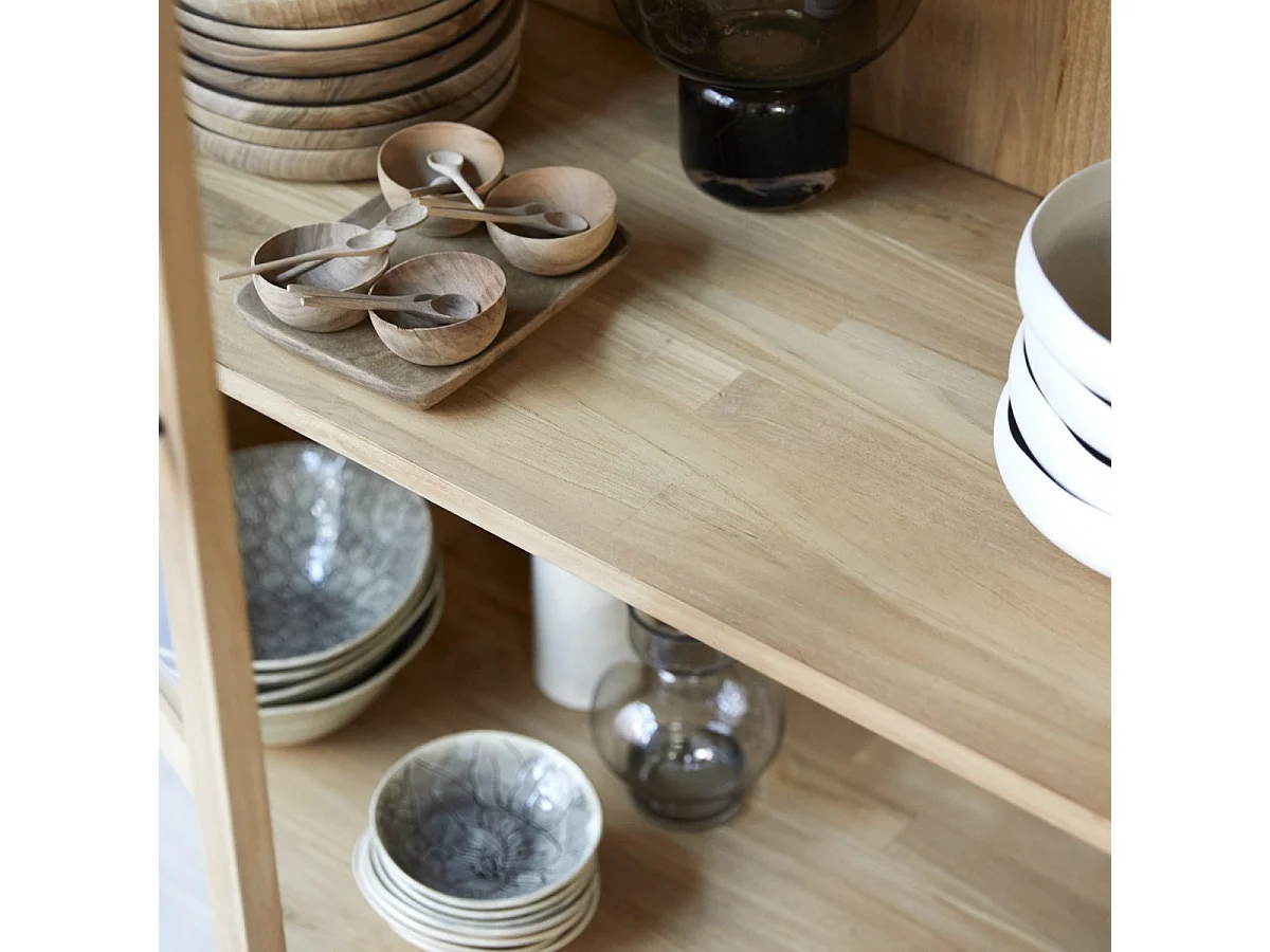 Vetrinetta alta in legno di teak 120 Babeth
