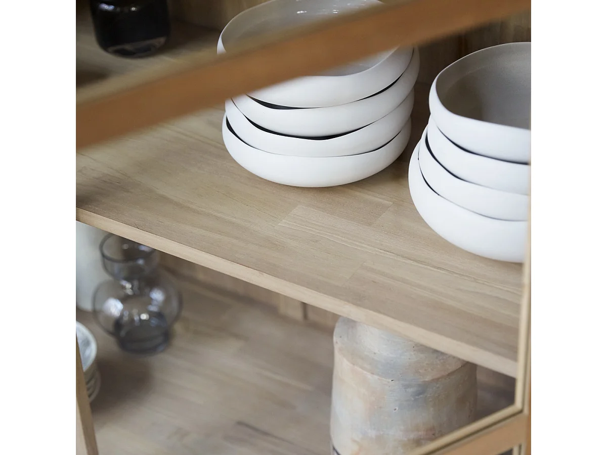 Vetrinetta alta in legno di teak 120 Babeth