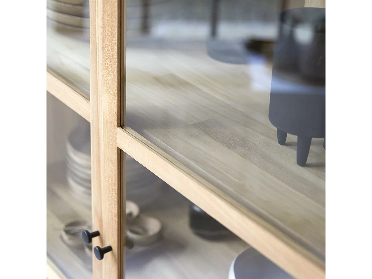 Vetrinetta alta in legno di teak 120 Babeth