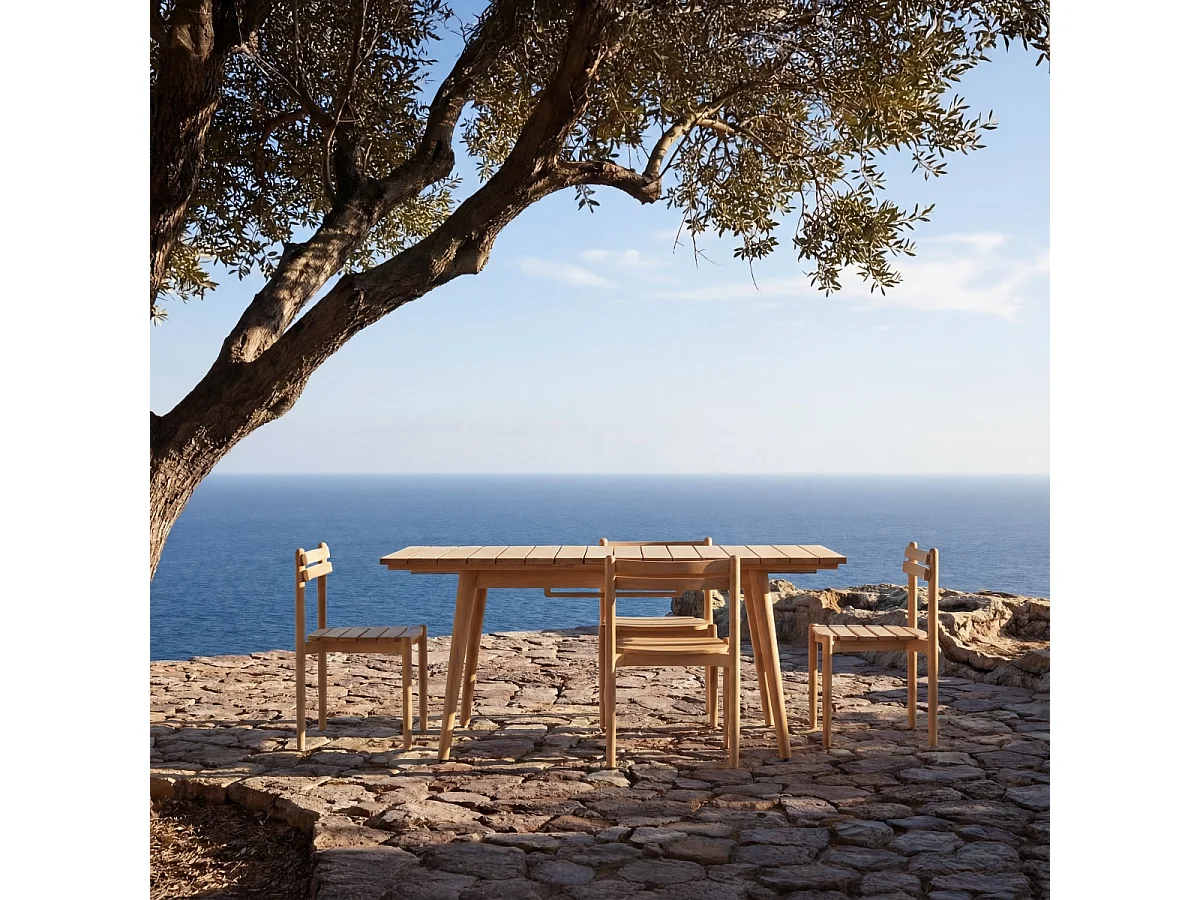 Tavolo da giardino allungabile in teak massello per 6-8 persone Vadim