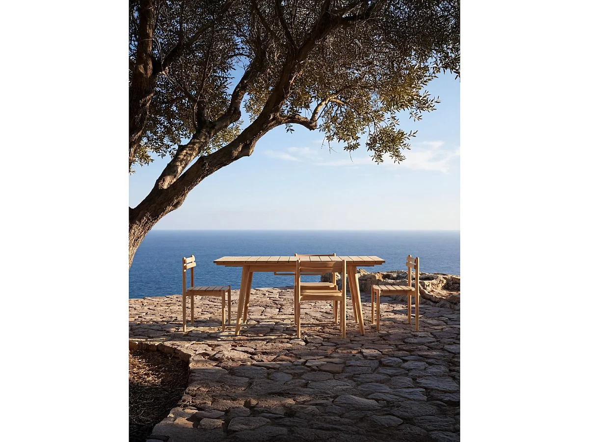 Tavolo da giardino allungabile in teak massello per 6-8 persone Vadim