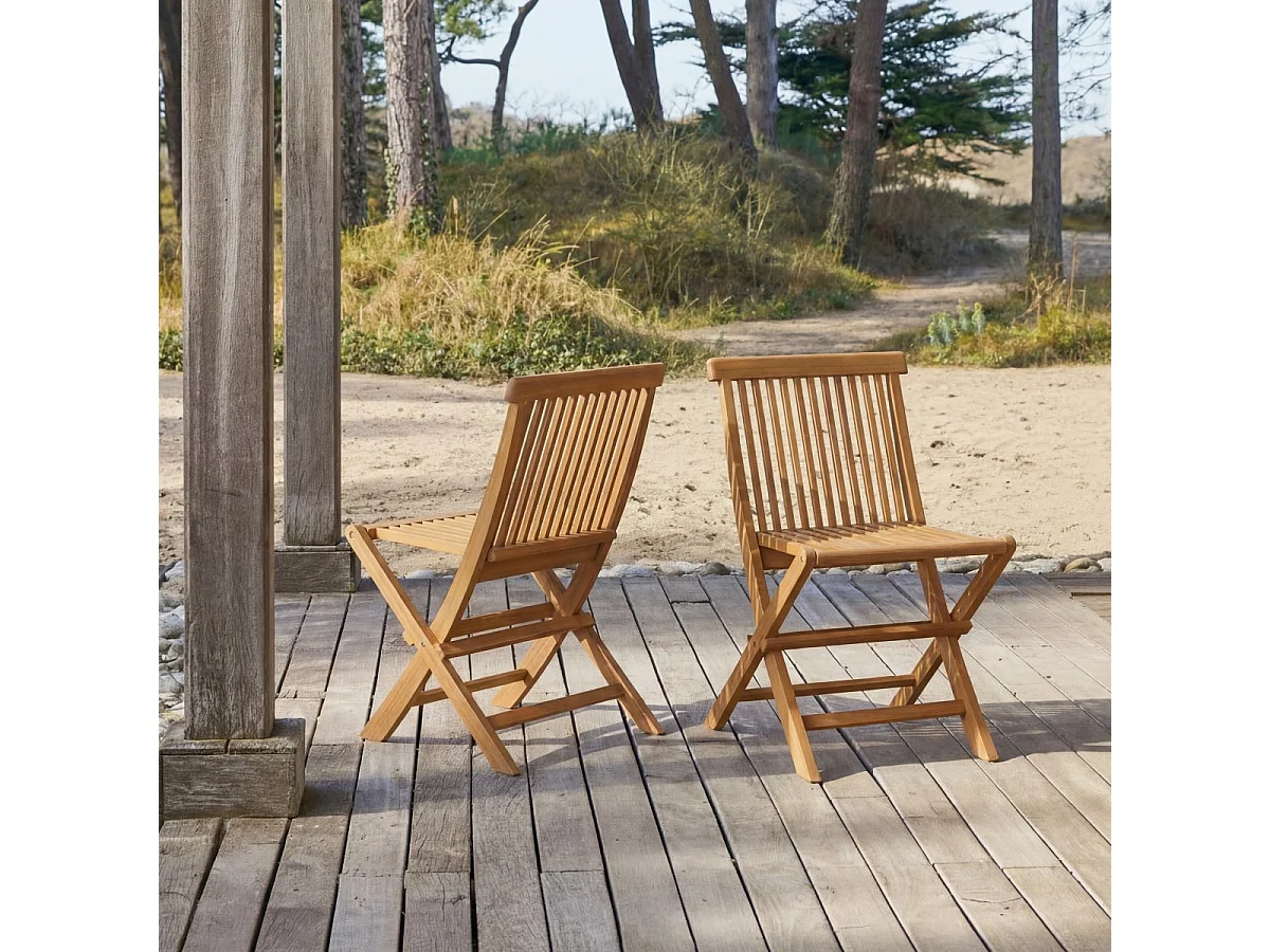 Bistro - Outdoor Gartenmöbel Set aus massiver Akazie, 2 Plätze
