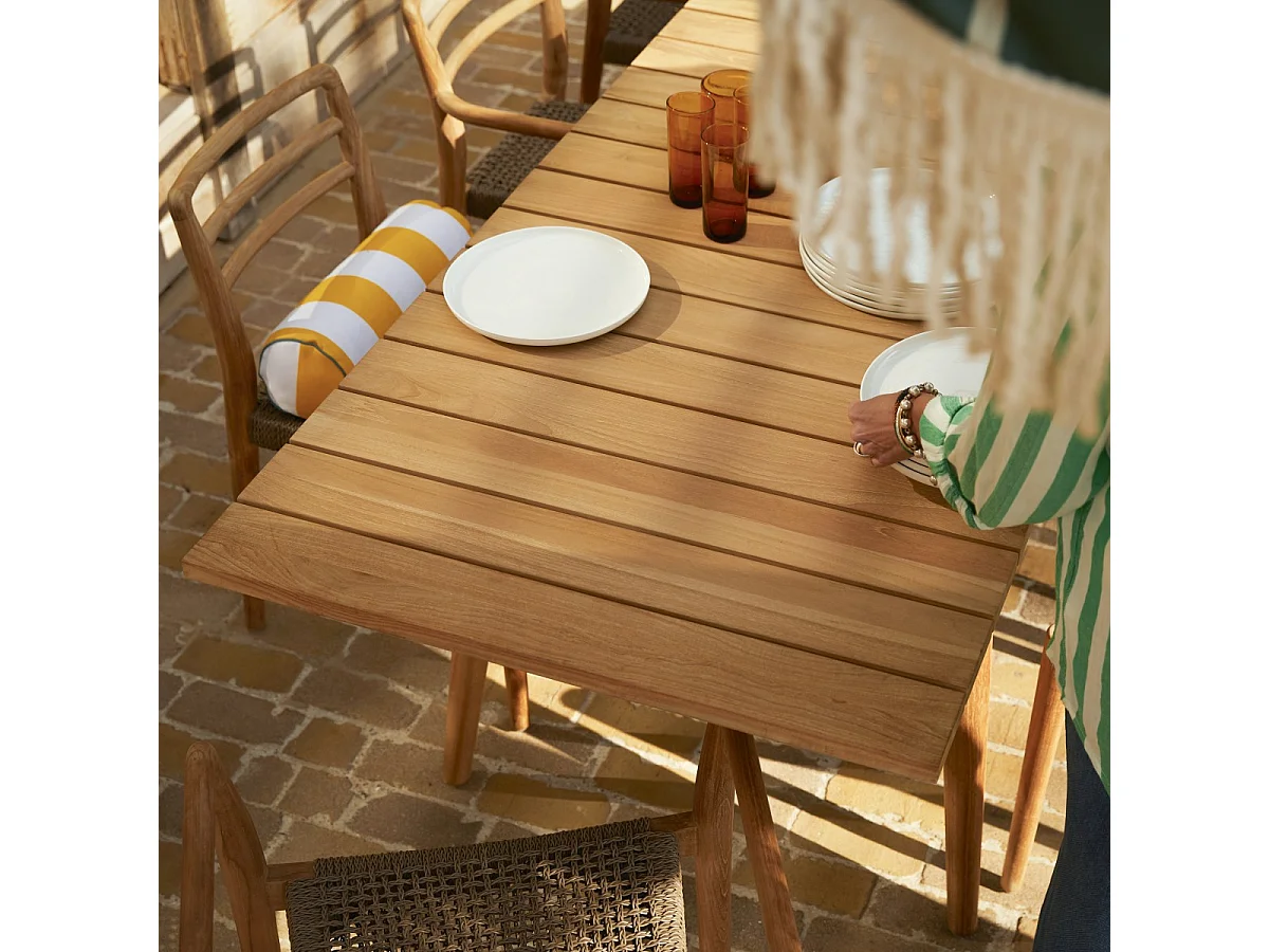 Tavolo da giardino allungabile in teak massello per 6-12 persone Vadim