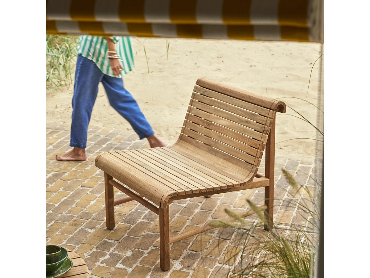 Gartensessel Hélen aus recyceltem Teakholz