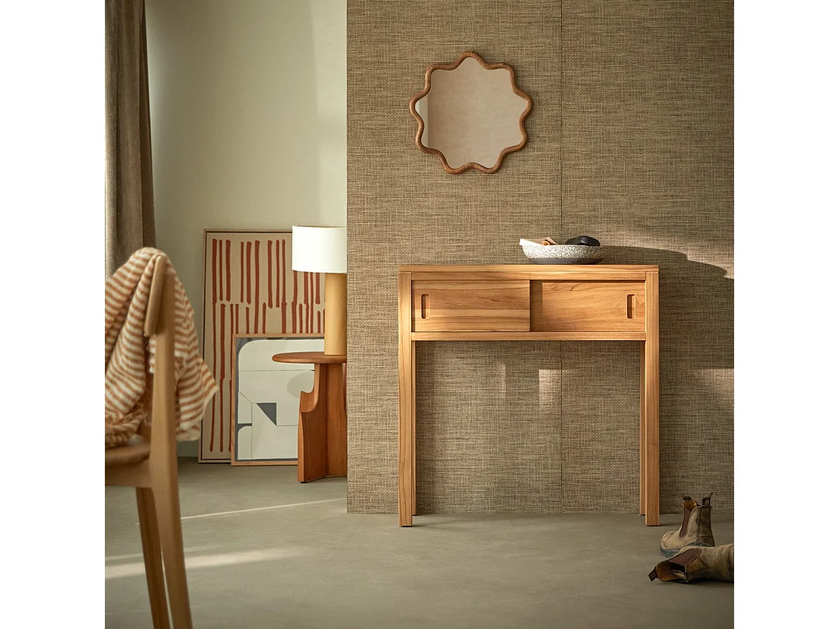 Konsole aus massivem Teakholz 80 cm Anton