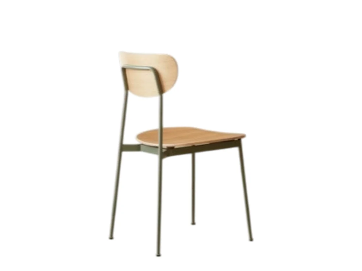 Lilo - Chaise en frêne et métal vert