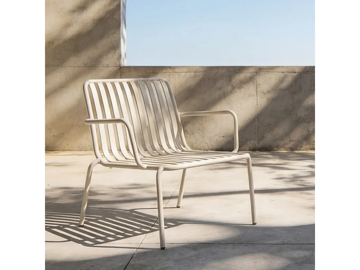 Salon de jardin 2 places en métal cream Gaby