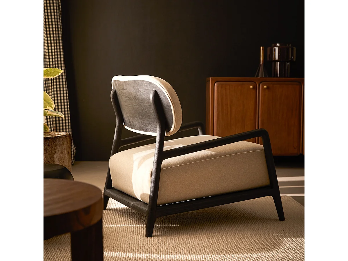 Poltrona in mindi black Romane