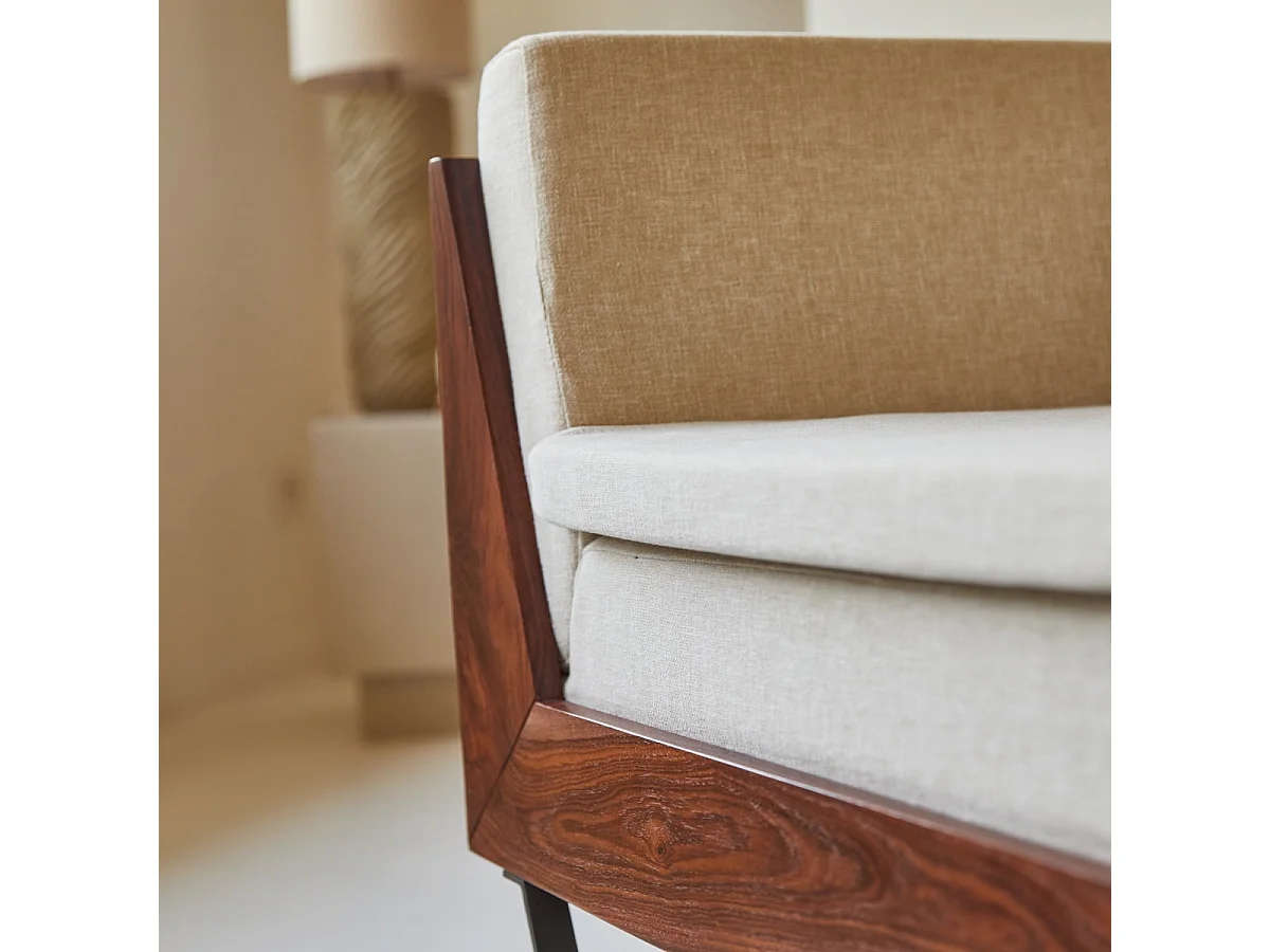 Poltrona in legno di Palissandro Metric, 1 posto