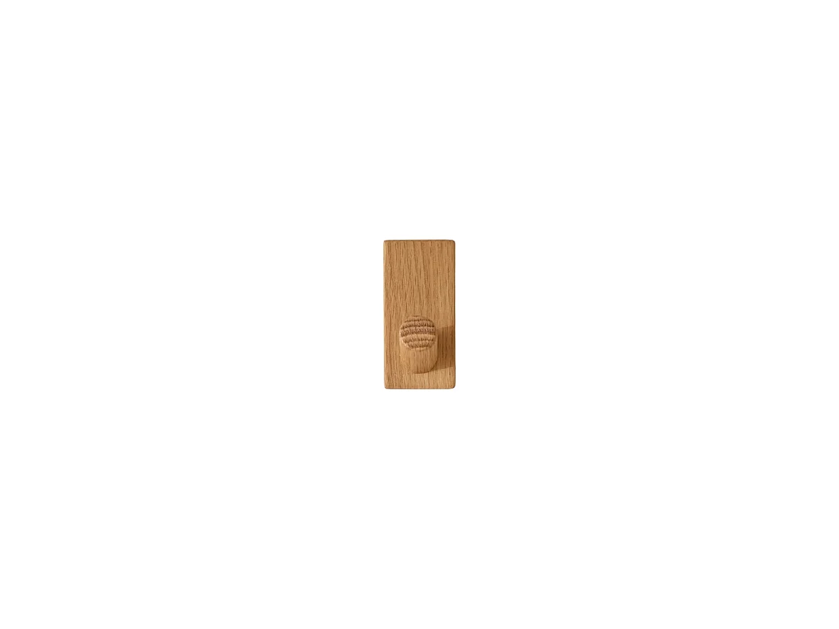 Patère rectangulaire en bois de chêne massif Eda