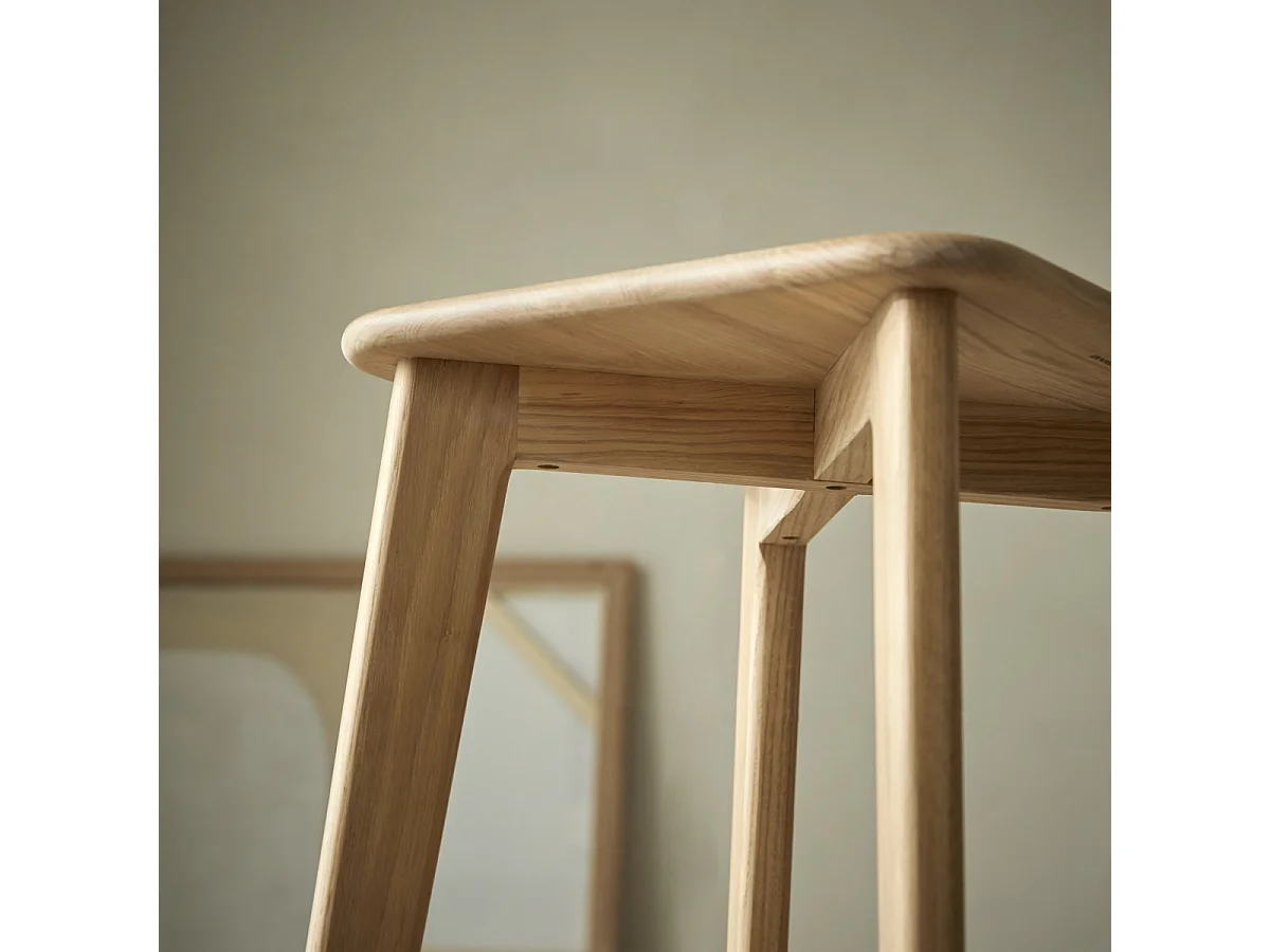 Tabouret de bar en chêne massif Abel
