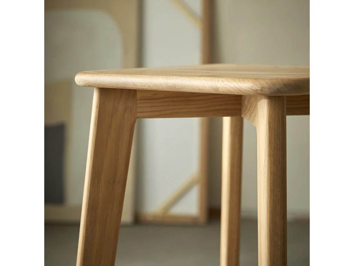 Tabouret de bar en chêne massif Abel
