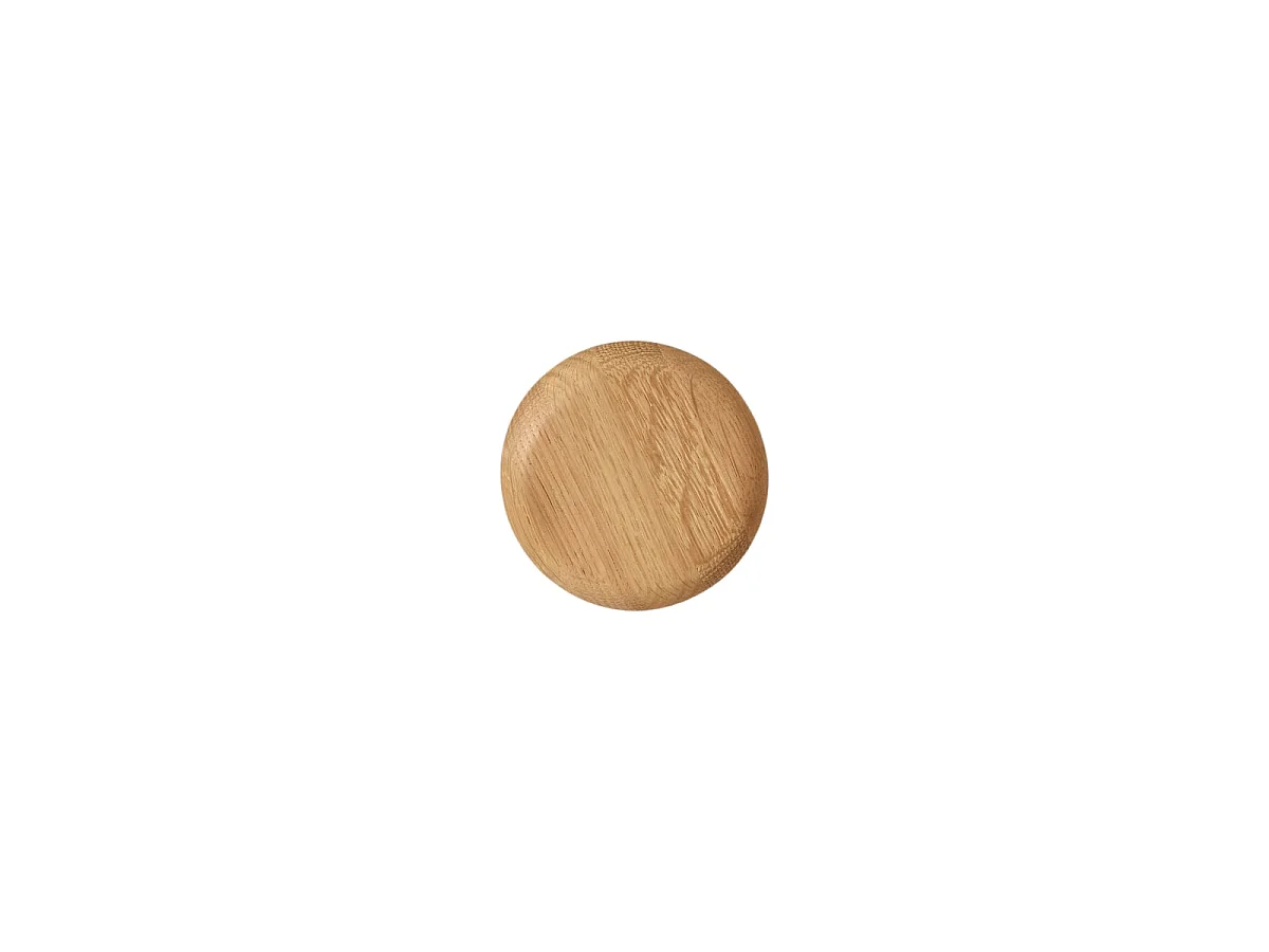 Patère ronde en bois de chêne massif Eda